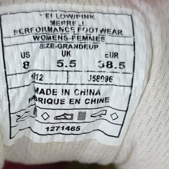 Merrell Vibram Yellow Pink J58096 Road Glove Dash 2 Running Shoes Women's Sz 8 - Picture 8 of 8